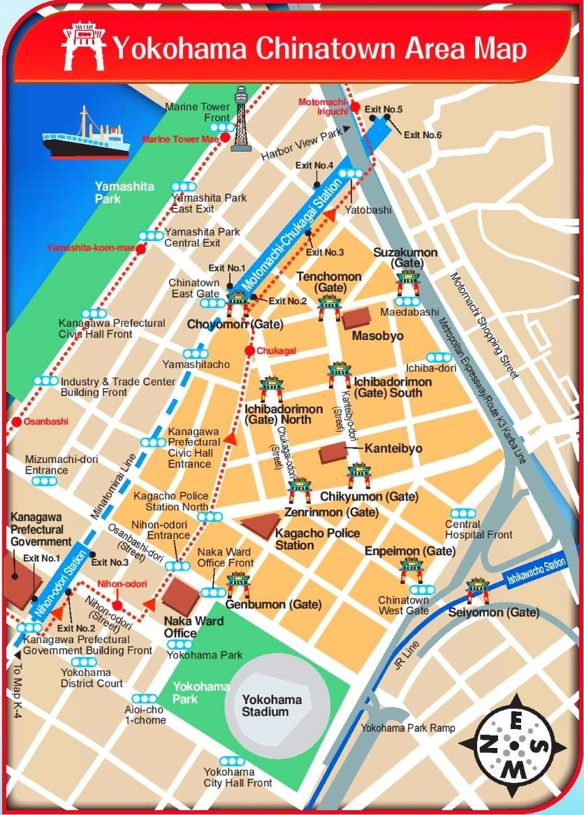 mapa ng Yokohama at Tokyo