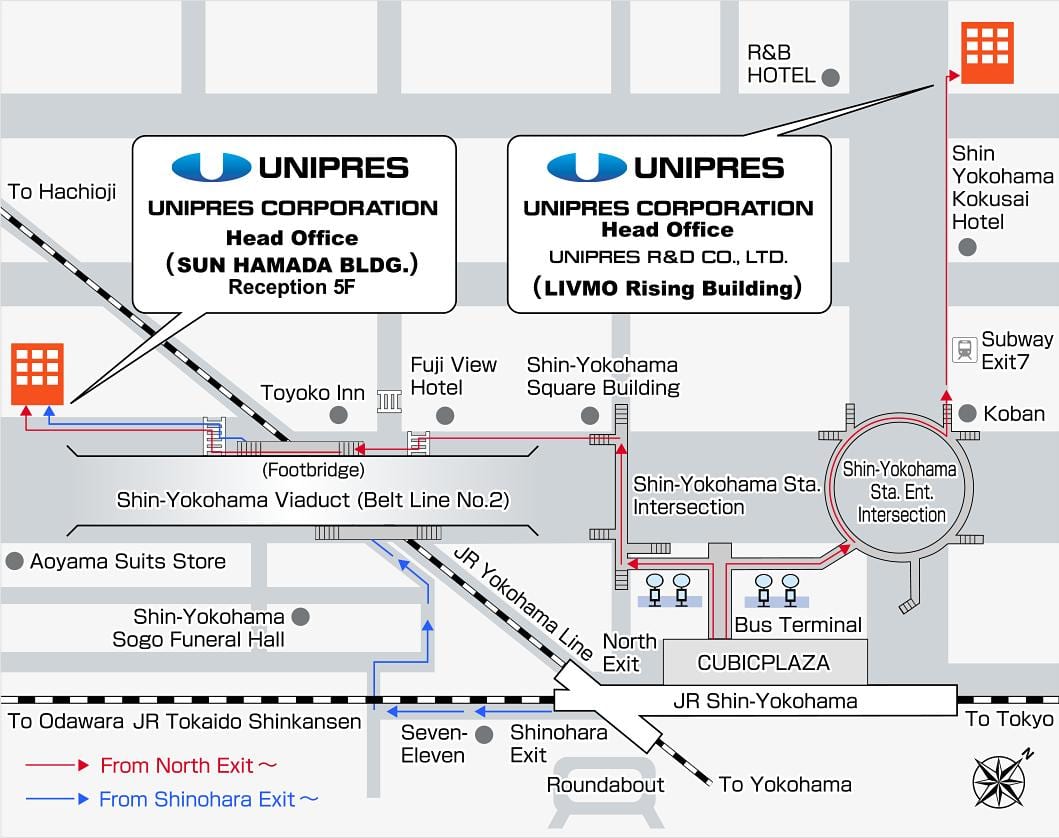 Mapa ng shin Yokohama