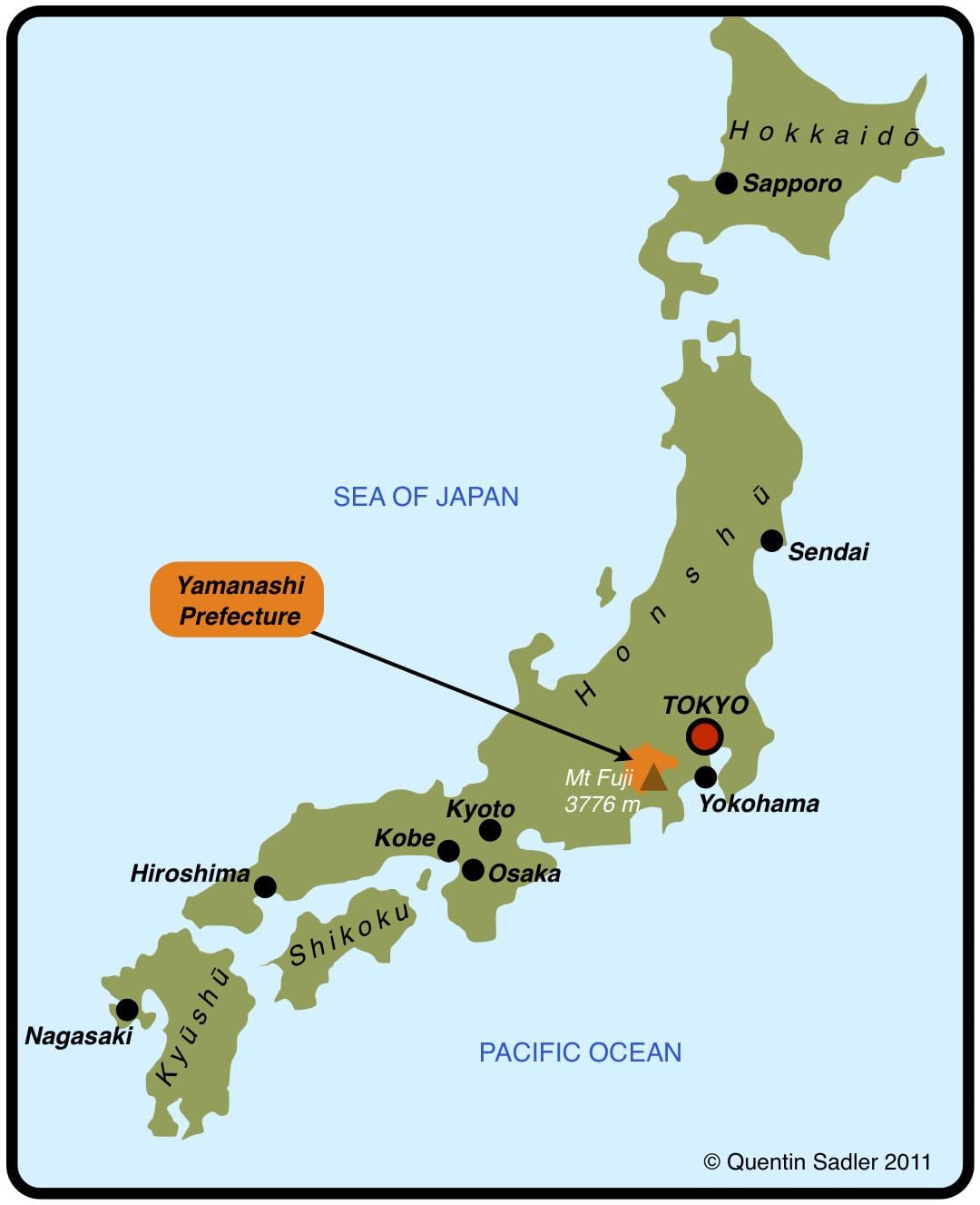 Yokohama sa isang mapa