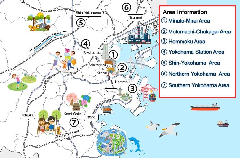 Yokohama sightseeing mapa