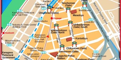 Mapa ng Yokohama chinatown